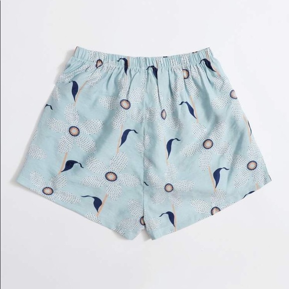 New Women’s Blue Pajama Sleep Shorts - Picture 2 of 6